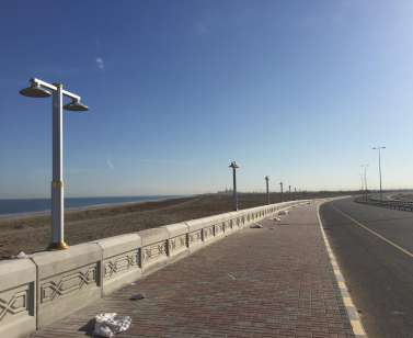 阿曼海边路合金灯杆